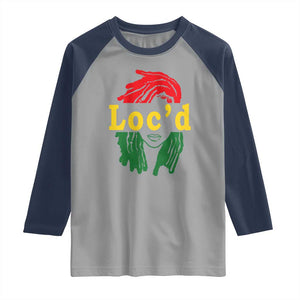 Locd Hair Girl Raglan Shirt Black Woman Melanin Girl Juneteenth TS01 Sport Gray Navy Print Your Wear