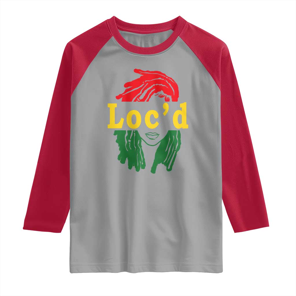 Locd Hair Girl Raglan Shirt Black Woman Melanin Girl Juneteenth TS01 Sport Gray Red Print Your Wear