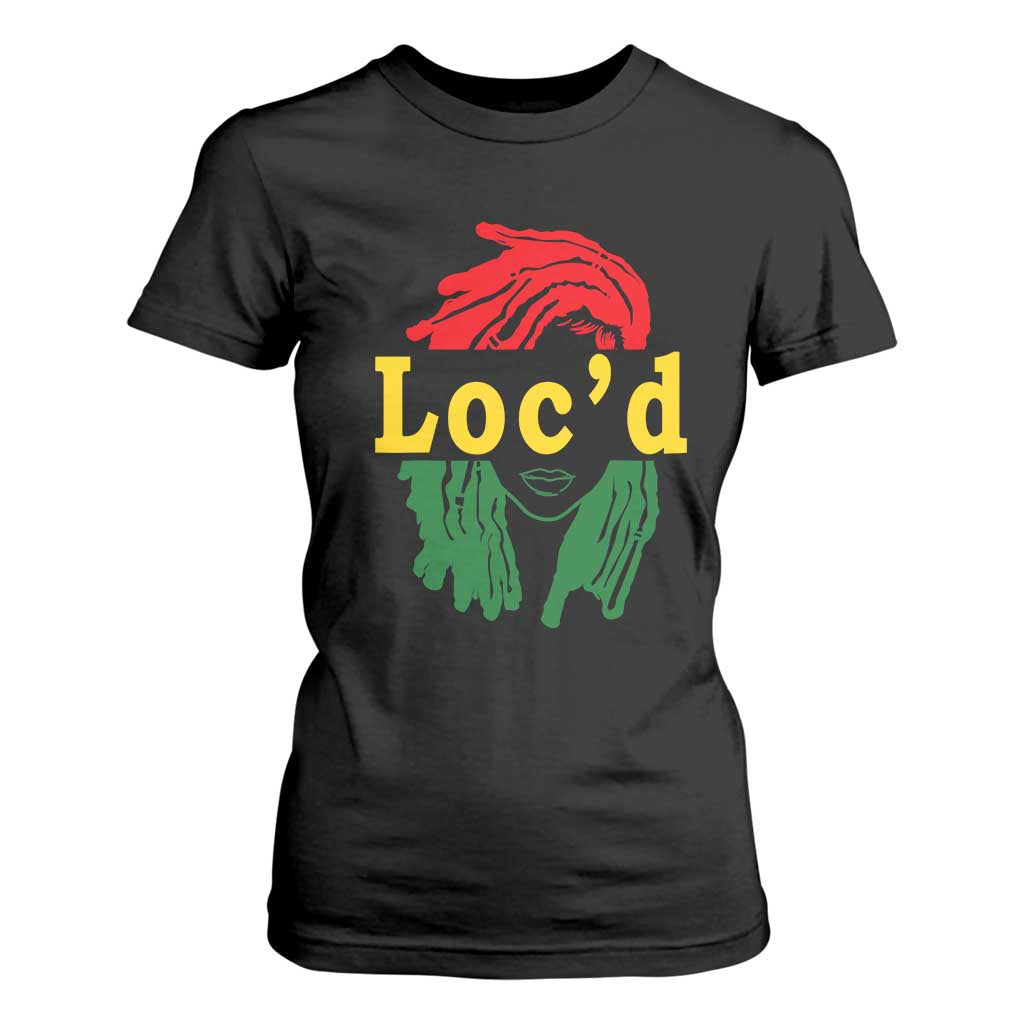 Locd Hair Girl T Shirt For Women Black Woman Melanin Girl Juneteenth TS01 Black Print Your Wear