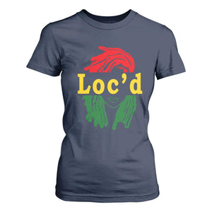 Locd Hair Girl T Shirt For Women Black Woman Melanin Girl Juneteenth TS01 Navy Print Your Wear