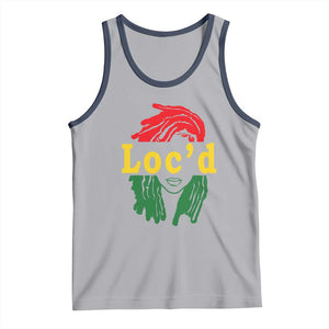 Locd Hair Girl Tank Top Black Woman Melanin Girl Juneteenth TS01 Athletic Heather Navy Print Your Wear