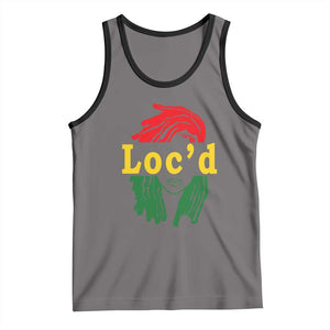 Locd Hair Girl Tank Top Black Woman Melanin Girl Juneteenth TS01 Deep Heather Black Print Your Wear
