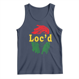 Locd Hair Girl Tank Top Black Woman Melanin Girl Juneteenth TS01 Navy Print Your Wear