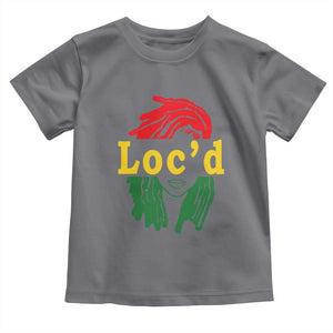Locd Hair Girl Toddler T Shirt Black Woman Melanin Girl Juneteenth TS01 Charcoal Print Your Wear