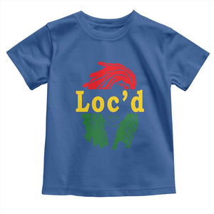 Locd Hair Girl Toddler T Shirt Black Woman Melanin Girl Juneteenth TS01 Royal Blue Print Your Wear