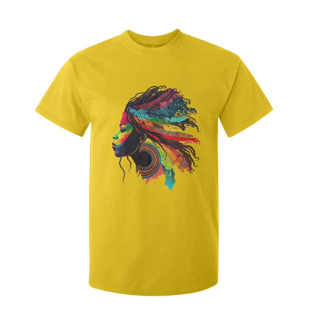 Proud Afro Roots T Shirt For Kid Rainbow Dashiki African Tribal Woman Natural Hair TS01 Daisy Print Your Wear
