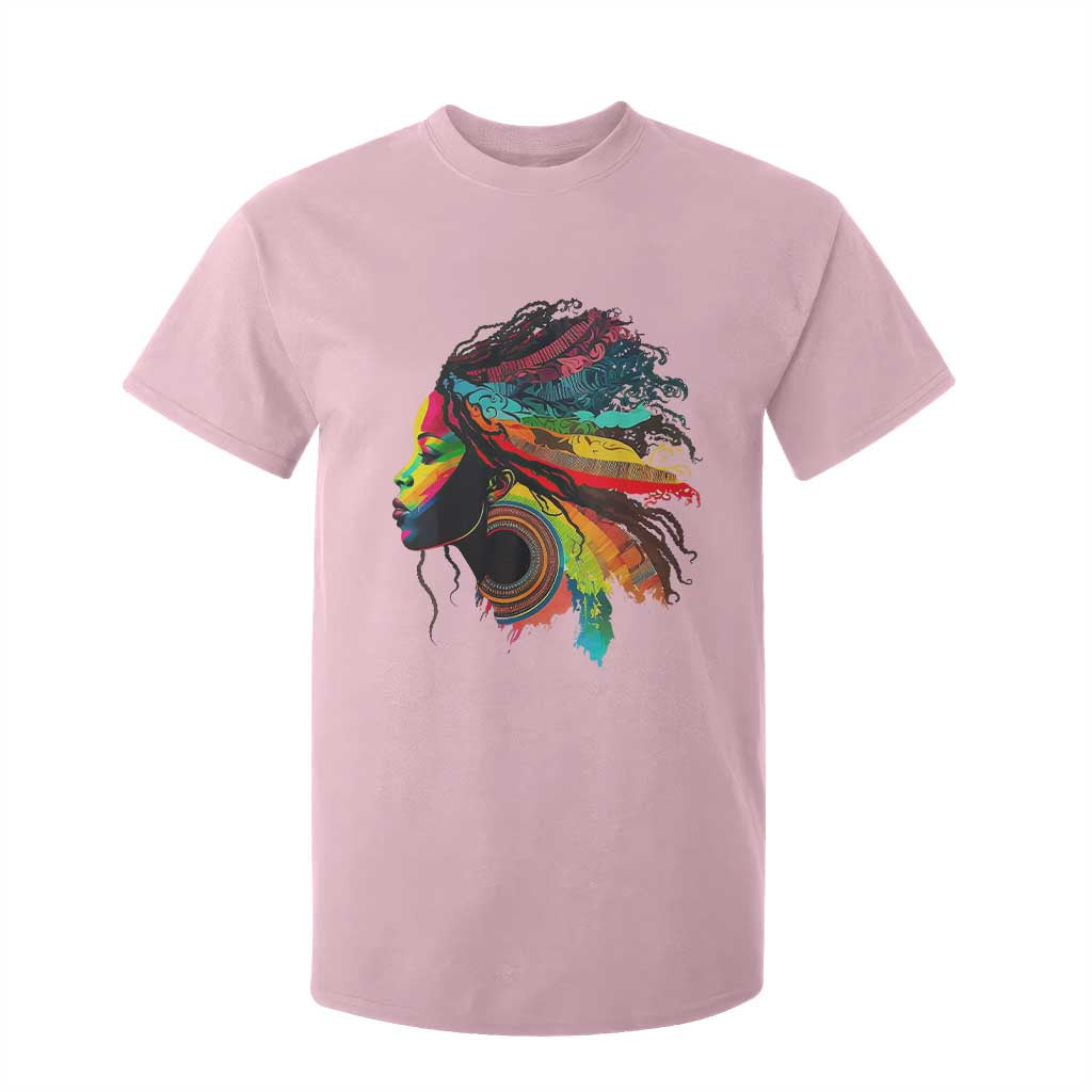 Proud Afro Roots T Shirt For Kid Rainbow Dashiki African Tribal Woman Natural Hair TS01 Light Pink Print Your Wear