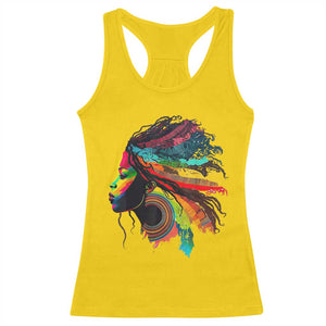 Proud Afro Roots Racerback Tank Top Rainbow Dashiki African Tribal Woman Natural Hair TS01 Daisy Print Your Wear