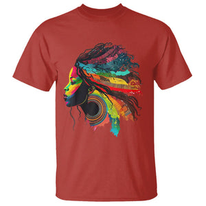 My Roots Afro T Shirt Rainbow Dashiki African Tribal Woman Natural Roots Hair TS01 Red Printyourwear