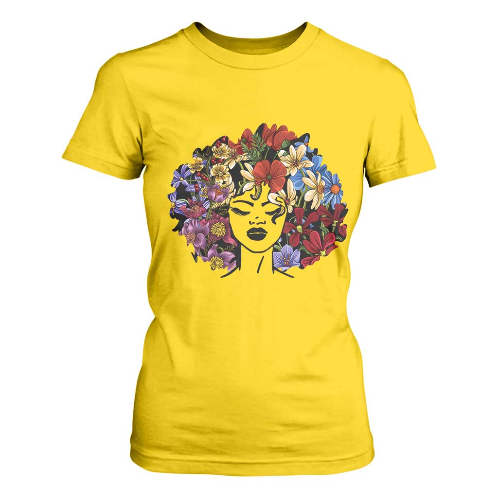 Black History T Shirt For Women For Women Afro Flower Hair Juneteenth TS01 Daisy Print Your Wear