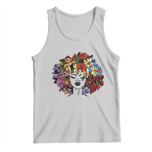 Black History Tank Top For Women Afro Flower Hair Juneteenth TS01 Ash Print Your Wear
