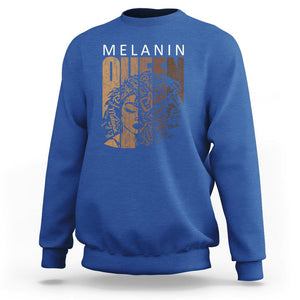 Melanin Queen Sweatshirt With Black History Hair TS01 Royal Blue Printyourwear