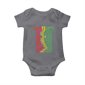 Happy Juneteenth Baby Onesie Dream Like Leaders TS01 Charcoal Print Your Wear