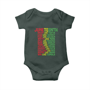 Happy Juneteenth Baby Onesie Dream Like Leaders TS01 Print Your Wear