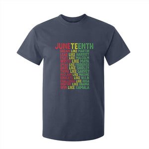 Happy Juneteenth T Shirt For Kid Dream Like Leaders TS01 Navy Print Your Wear