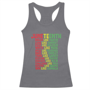 Happy Juneteenth Racerback Tank Top Dream Like Leaders TS01 Charcoal Print Your Wear