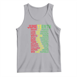 Happy Juneteenth Tank Top Dream Like Leaders TS01 Athletic Heather Print Your Wear