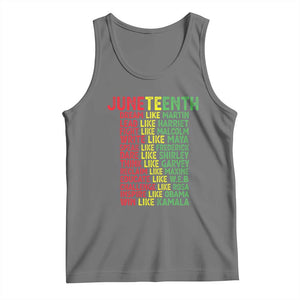 Happy Juneteenth Tank Top Dream Like Leaders TS01 Black Heather Print Your Wear