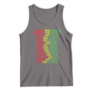 Happy Juneteenth Tank Top Dream Like Leaders TS01 Deep Heather Print Your Wear