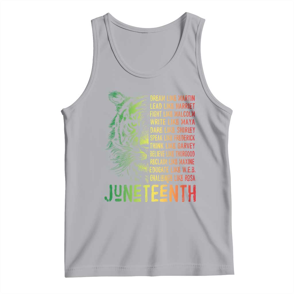 Juneteenth Tank Top Dream Like Leaders TS01 Athletic Heather Print Your Wear