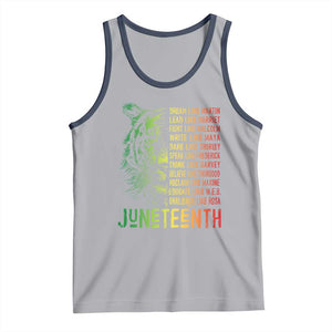Juneteenth Tank Top Dream Like Leaders TS01 Athletic Heather Navy Print Your Wear