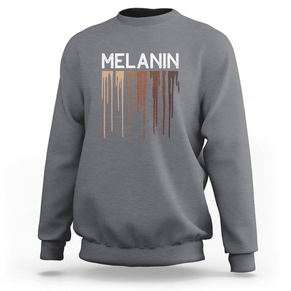 Melanin Sweatshirt For Women BHM BLM TS01 Charcoal Printyourwear
