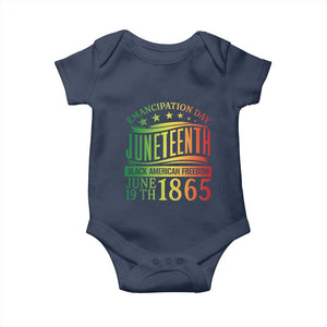 Emancipation Day Juneteenth Baby Onesie Celebrating Black Americna Freedom Since 1865 TS01 Navy Print Your Wear