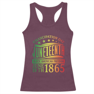 Emancipation Day Juneteenth Racerback Tank Top Celebrating Black Americna Freedom Since 1865 TS01 Maroon Print Your Wear