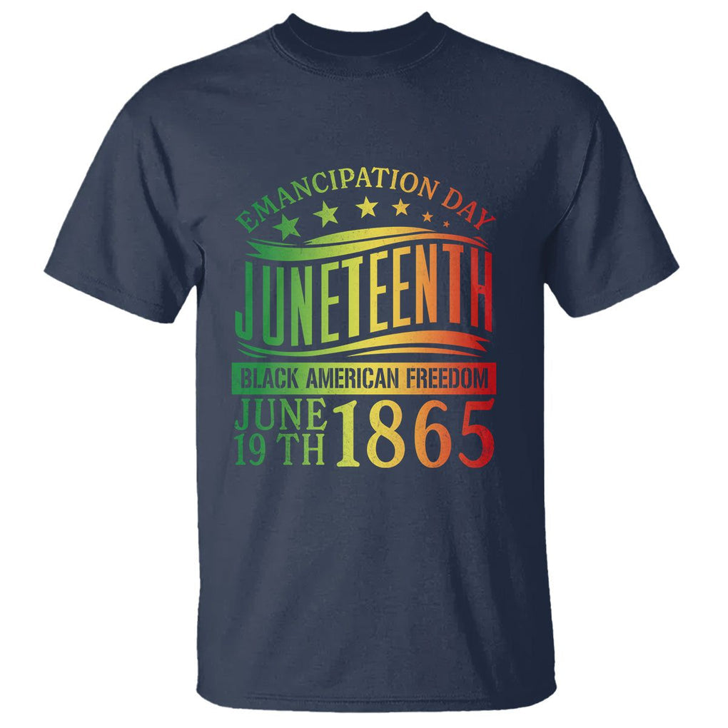 Juneteenth Black History Celebrating Black Freedom 1865 T Shirt TS01 Navy Printyourwear