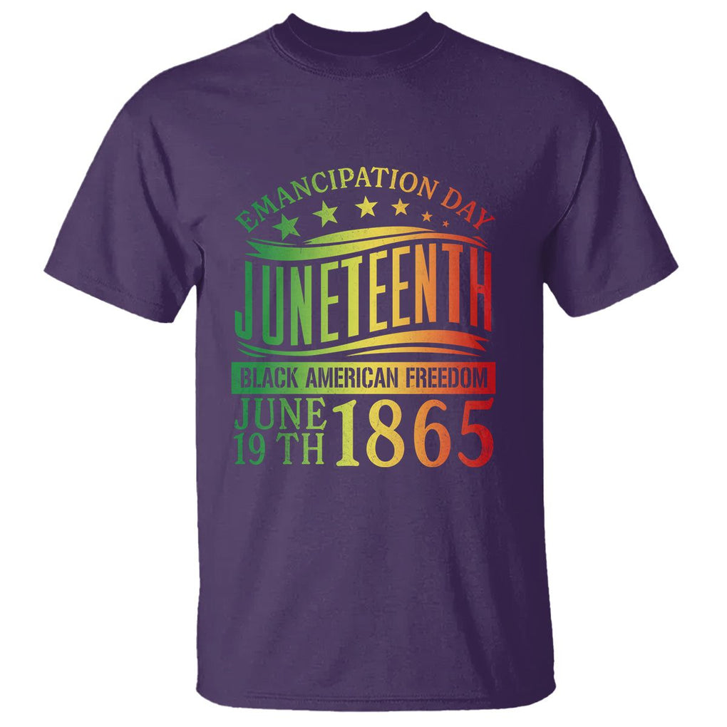 Juneteenth Black History Celebrating Black Freedom 1865 T Shirt TS01 Purple Printyourwear