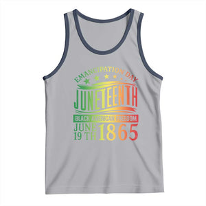 Emancipation Day Juneteenth Tank Top Celebrating Black Americna Freedom Since 1865 TS01 Athletic Heather Navy Print Your Wear