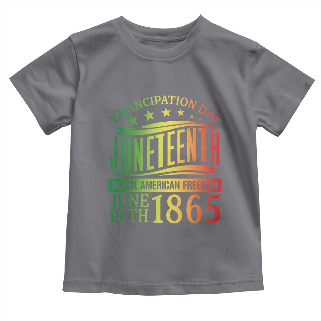 Emancipation Day Juneteenth Toddler T Shirt Celebrating Black Americna Freedom Since 1865 TS01 Charcoal Print Your Wear