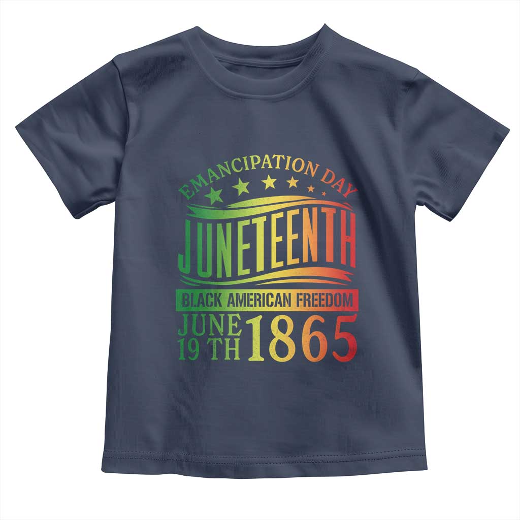 Emancipation Day Juneteenth Toddler T Shirt Celebrating Black Americna Freedom Since 1865 TS01 Navy Print Your Wear