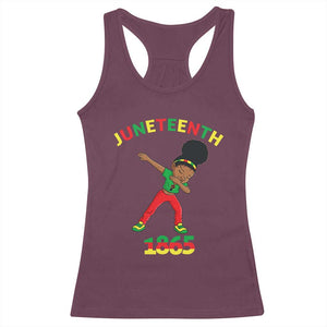 Funny Black History Racerback Tank Top Dabbing Black Princess Juneteenth 1865 TS01 Maroon Print Your Wear