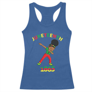 Funny Black History Racerback Tank Top Dabbing Black Princess Juneteenth 1865 TS01 Royal Blue Print Your Wear