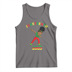 Funny Black History Tank Top Dabbing Black Princess Juneteenth 1865 TS01 Deep Heather Print Your Wear