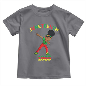 Funny Black History Toddler T Shirt Dabbing Black Princess Juneteenth 1865 TS01 Charcoal Print Your Wear
