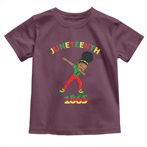 Funny Black History Toddler T Shirt Dabbing Black Princess Juneteenth 1865 TS01 Maroon Print Your Wear