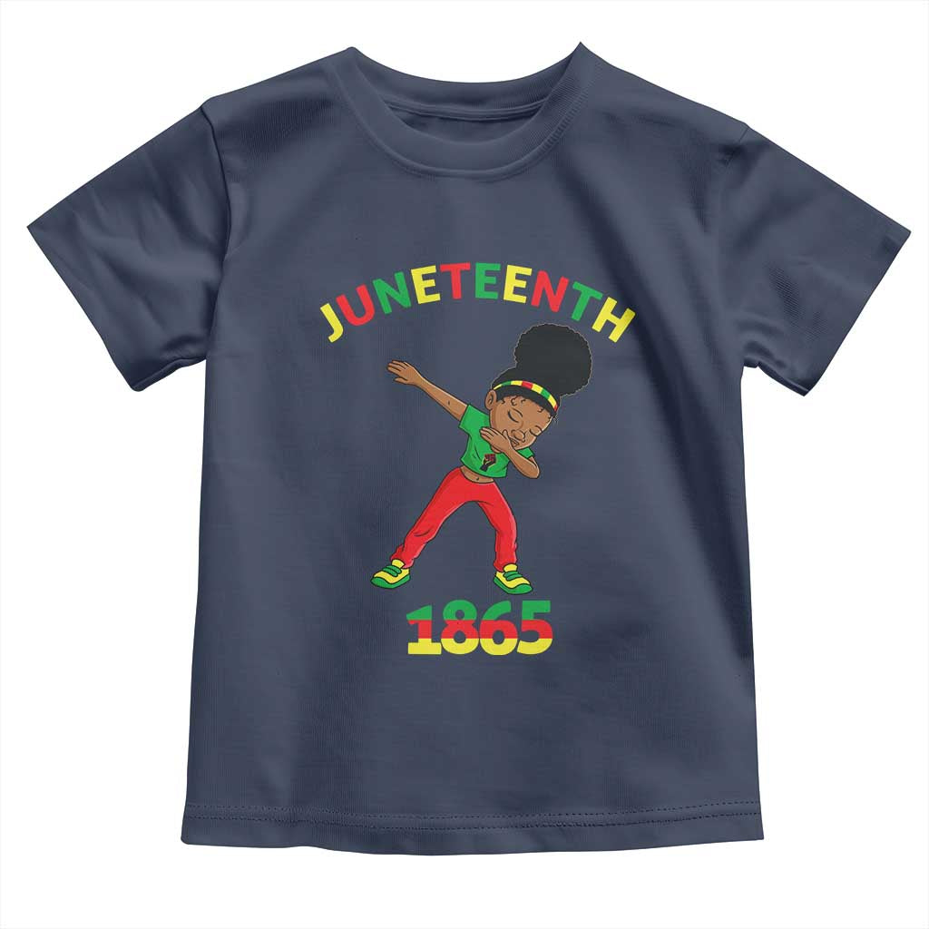 Funny Black History Toddler T Shirt Dabbing Black Princess Juneteenth 1865 TS01 Navy Print Your Wear