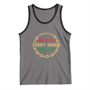 Juneteenth 1865 Tank Top Breaking Every Chain Black Freedom June 19th TS01 Deep Heather Black Print Your Wear