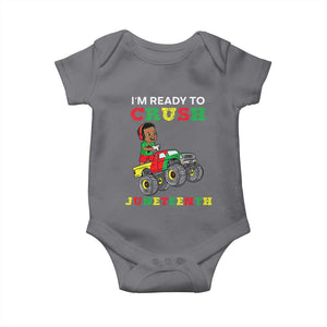 Black Boy Gamer Baby Onesie I'm Ready To Crush Juneteenth for Boys Toddler TS01 Charcoal Print Your Wear