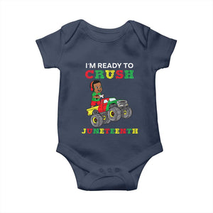 Black Boy Gamer Baby Onesie I'm Ready To Crush Juneteenth for Boys Toddler TS01 Navy Print Your Wear