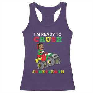 Black Boy Gamer Racerback Tank Top I'm Ready To Crush Juneteenth for Boys Toddler TS01 Purple Print Your Wear
