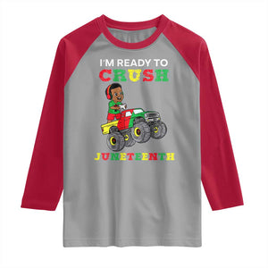 Black Boy Gamer Raglan Shirt I'm Ready To Crush Juneteenth for Boys Toddler TS01 Sport Gray Red Print Your Wear