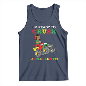 Black Boy Gamer Tank Top I'm Ready To Crush Juneteenth for Boys Toddler TS01 Navy Print Your Wear