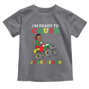Black Boy Gamer Toddler T Shirt I'm Ready To Crush Juneteenth for Boys Toddler TS01 Charcoal Print Your Wear