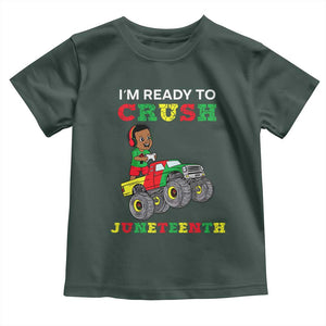 Black Boy Gamer Toddler T Shirt I'm Ready To Crush Juneteenth for Boys Toddler TS01 Dark Forest Green Print Your Wear