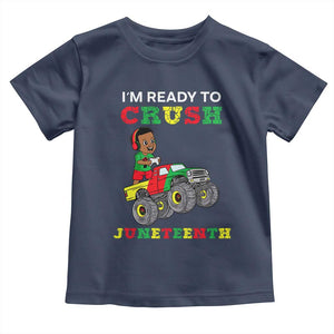 Black Boy Gamer Toddler T Shirt I'm Ready To Crush Juneteenth for Boys Toddler TS01 Navy Print Your Wear