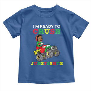 Black Boy Gamer Toddler T Shirt I'm Ready To Crush Juneteenth for Boys Toddler TS01 Royal Blue Print Your Wear