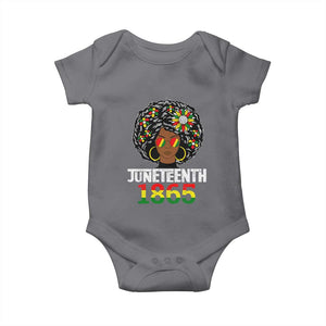 Afro Black Queen Juneteenth 1865 Baby Onesie TS01 Charcoal Print Your Wear